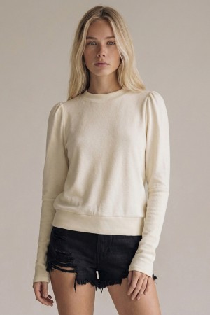 45855T<br/>SOFT KNIT PUFF LONG SLEEVE TOP