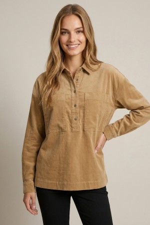 46045T<br/>CORDUROY BOXY OVERSIZED SHIRT